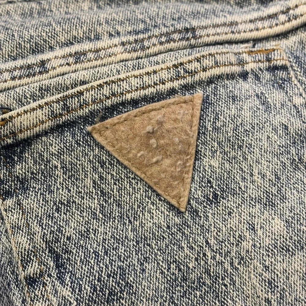 Vintage 80s Cap Ferrat Jeans Womens 11 (26x28) High Rise Acid Wash Ankle Bow USA
